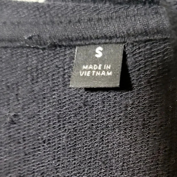 Athleta Nirvana Wrap Open Cardigan Small Black Athleisure Stretch Comfort Hooded - Picture 4 of 14